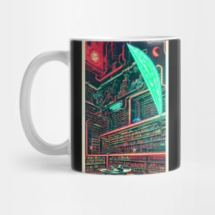 Neon Space Library Mug